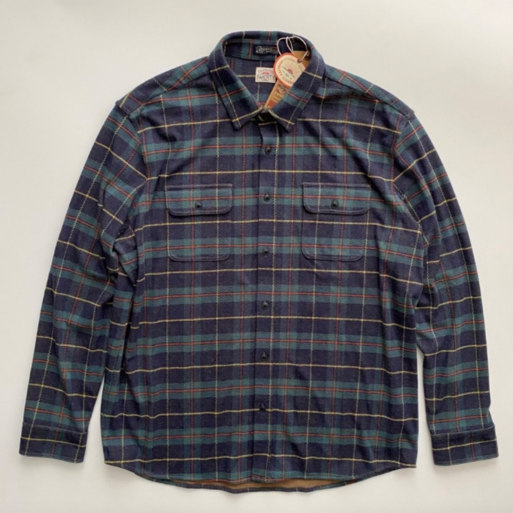 Faherty Nwt Mossy Elm Plaid Long Sleeve Legend Sweater Shirt XXL
